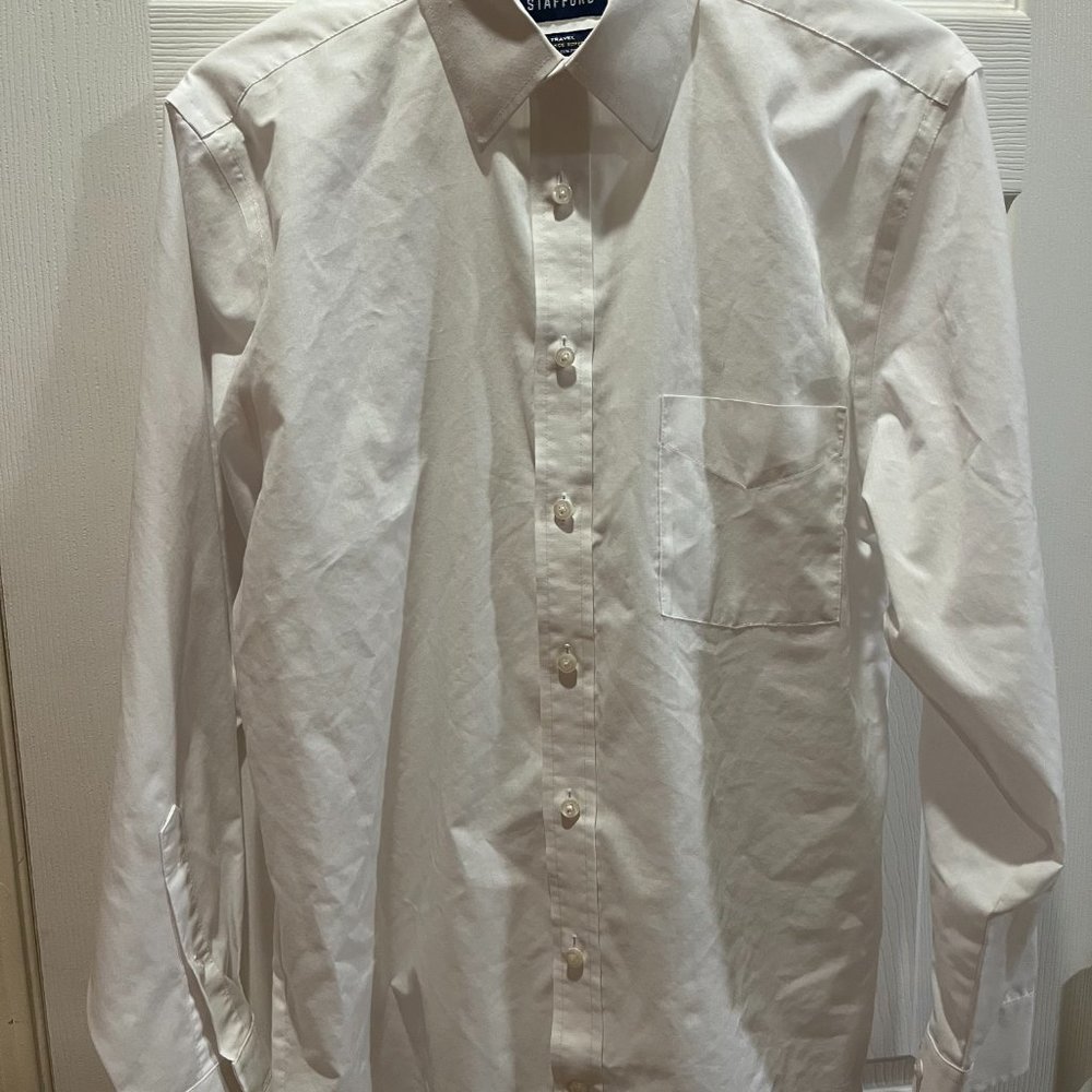 Men's Dress Shirt Stafford White